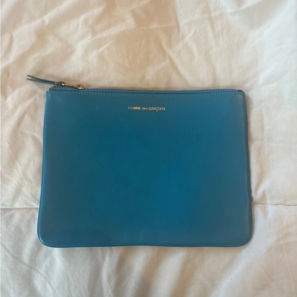 Comme des garçons leather clutch bag